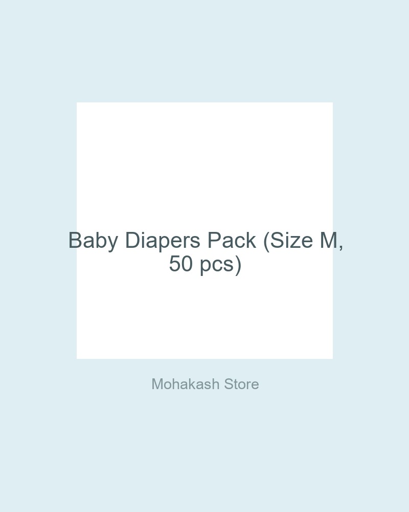 Baby Diapers Pack (Size M, 50 pcs)