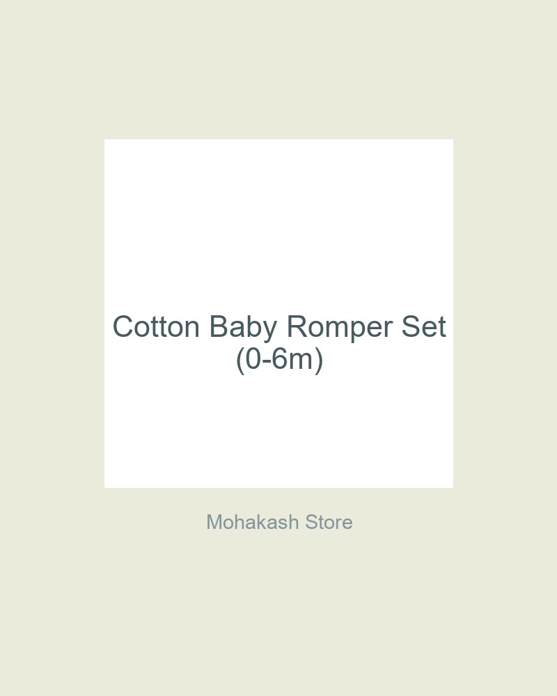Cotton Baby Romper Set (0-6m)