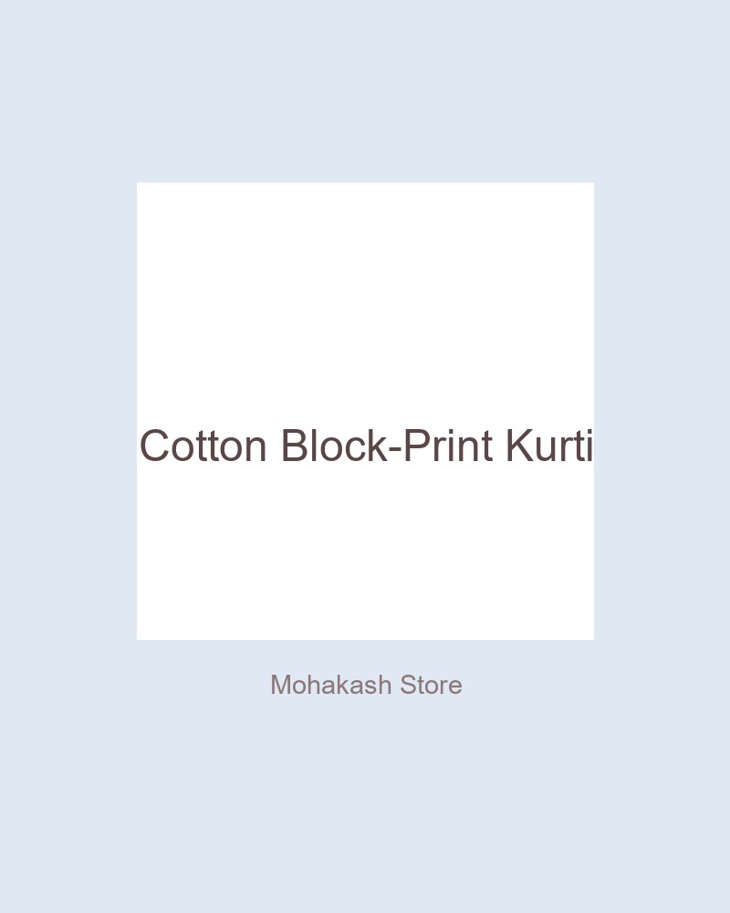 Cotton Block-Print Kurti