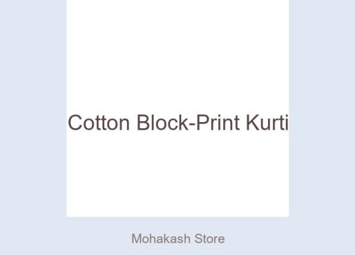 Cotton Block-Print Kurti