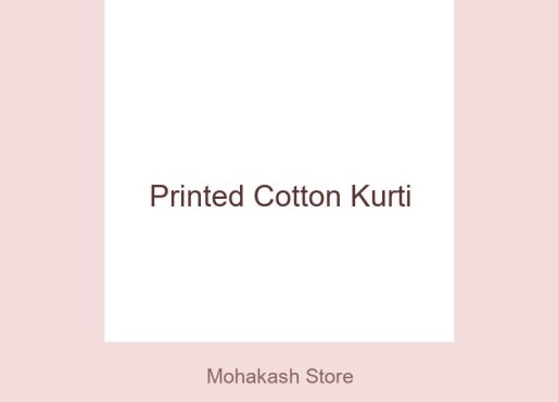 Printed Cotton Kurti